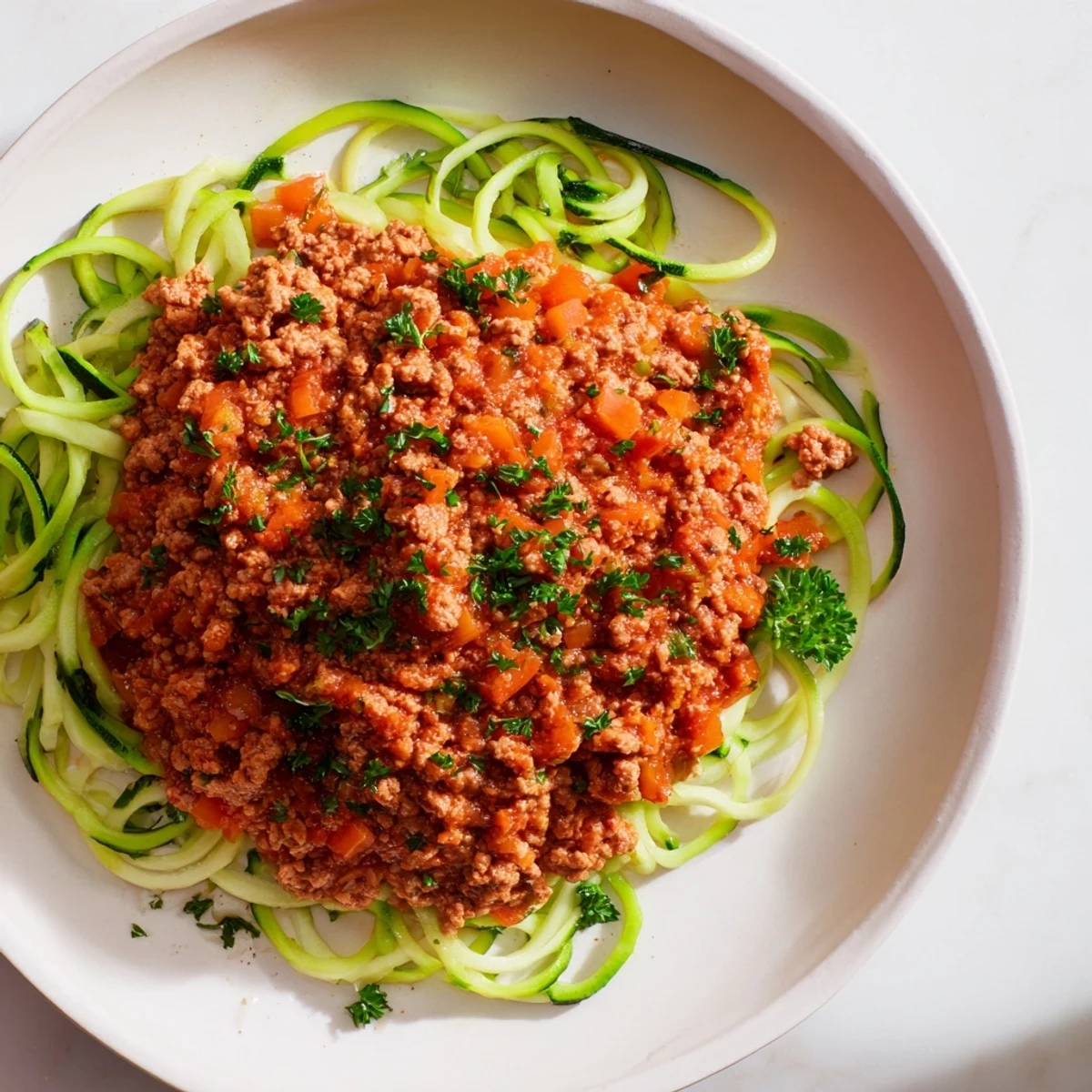 Turkey Bolognese with Zucchini