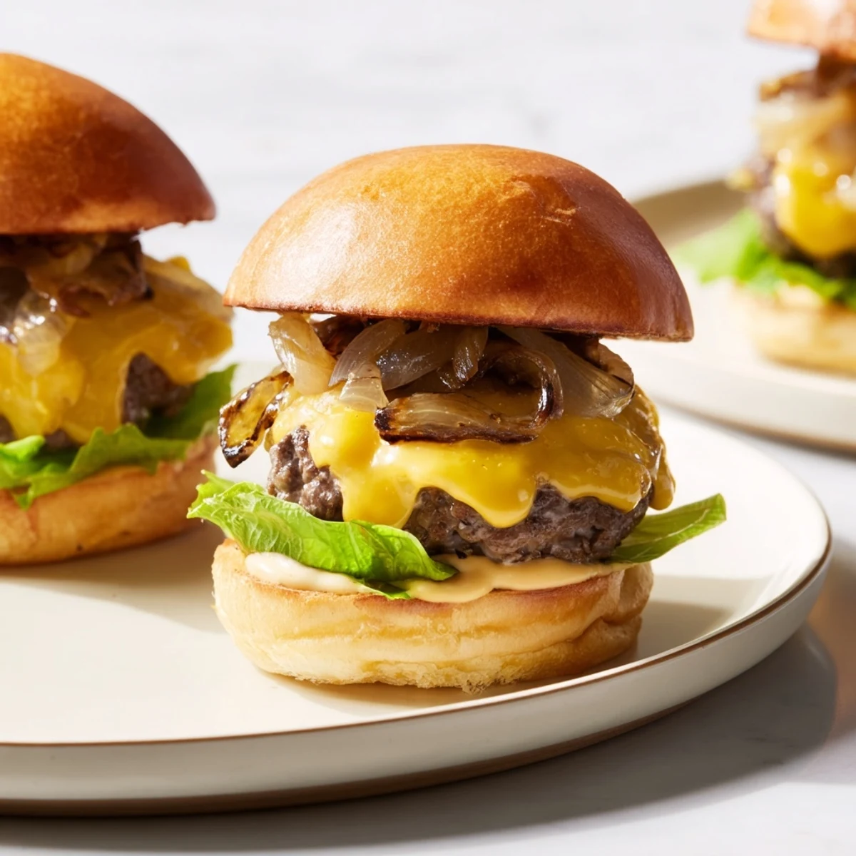 Beef Sliders Caramelized Onions Cheese