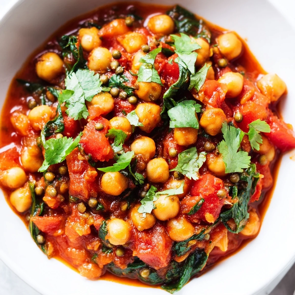Spicy Chickpea Spinach Curry