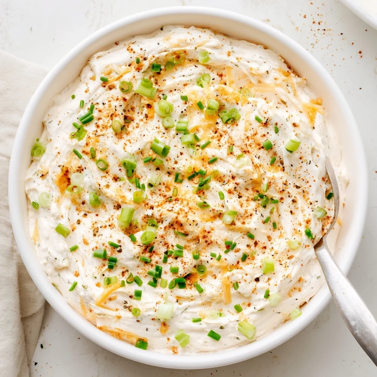 This vegetarian creamy snack cheese dip is smooth and rich, paired with crackers and sliced vegetables on a rustic board.
