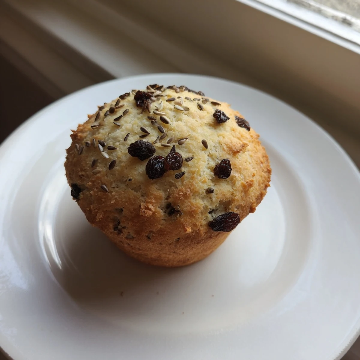 A close-up view of tender Irish Soda Bread Muffins, lightly sweet and served warm with butter.