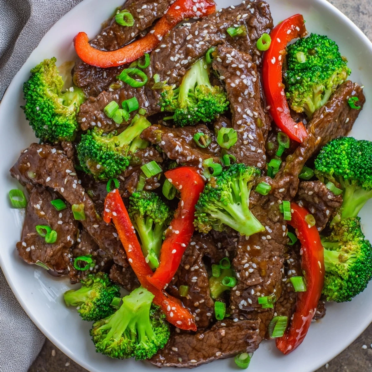 Tender beef and crisp broccoli in a glossy sauce for this Spicy Beef and Broccoli Stir Fry.
