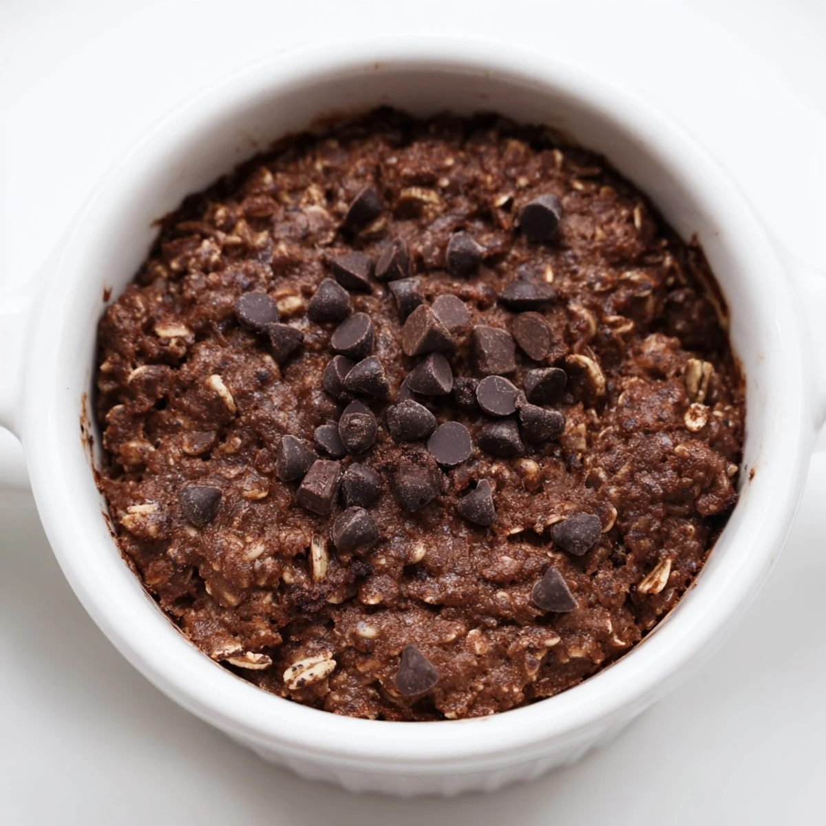 Easy Chocolate Baked Oats cooling on a wire rack, rich cocoa aroma wafting from the tender, moist oats.