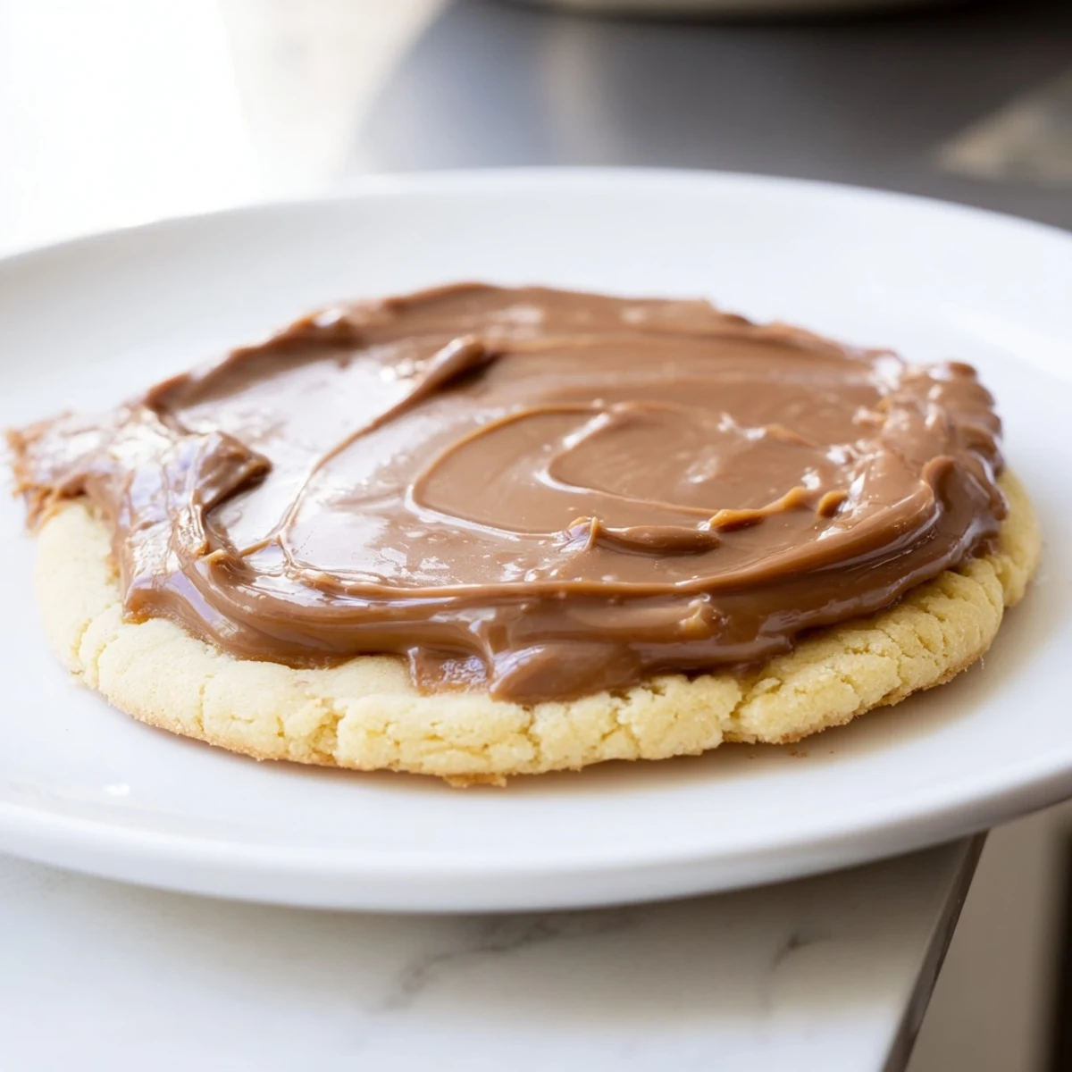 Golden Twix Cookies with buttery shortbread, soft caramel, and a glossy milk chocolate layer, displayed on a rustic wooden table.