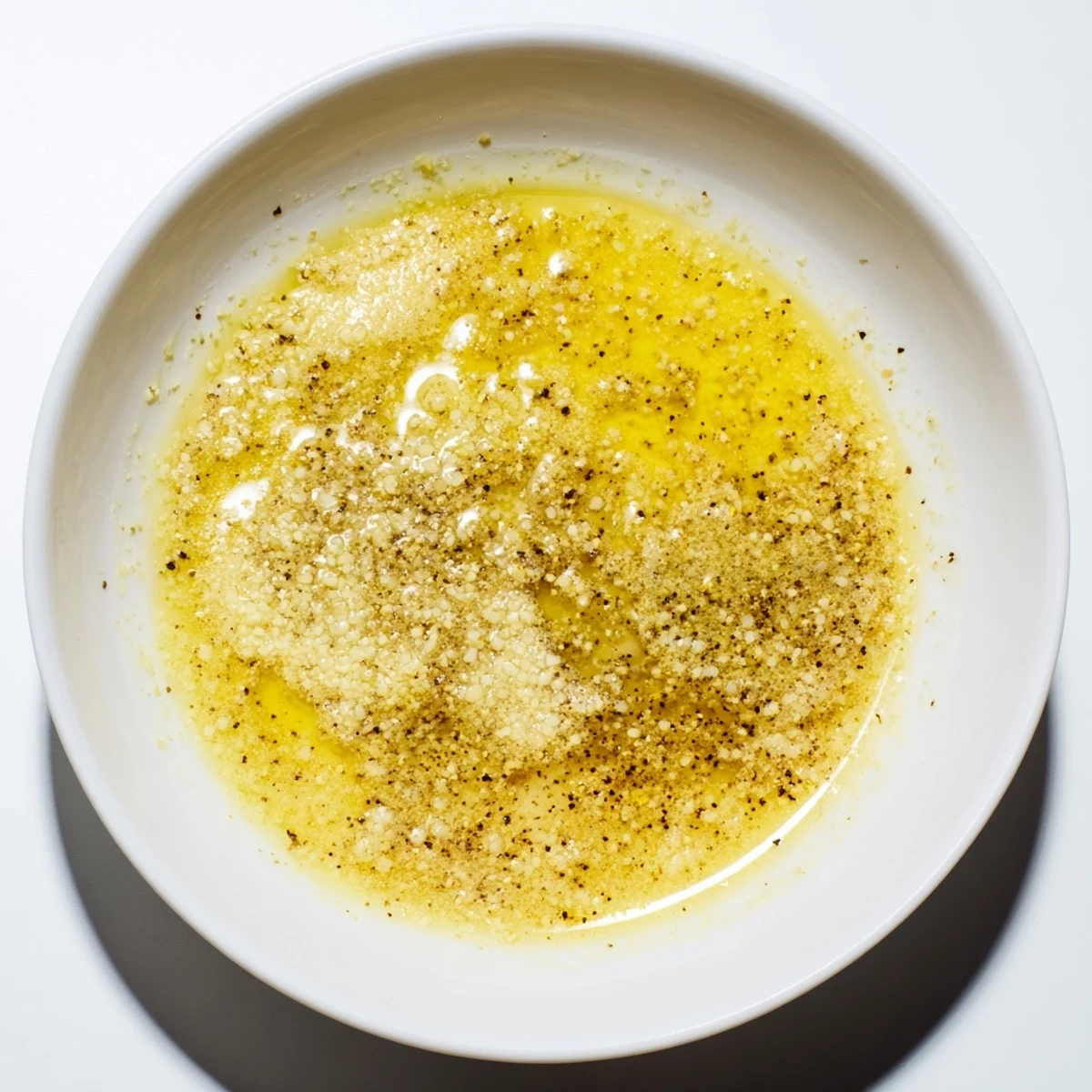A jar of Lemon Dijon Dressing next to a fresh garden salad with cherry tomatoes and cucumber slices.  