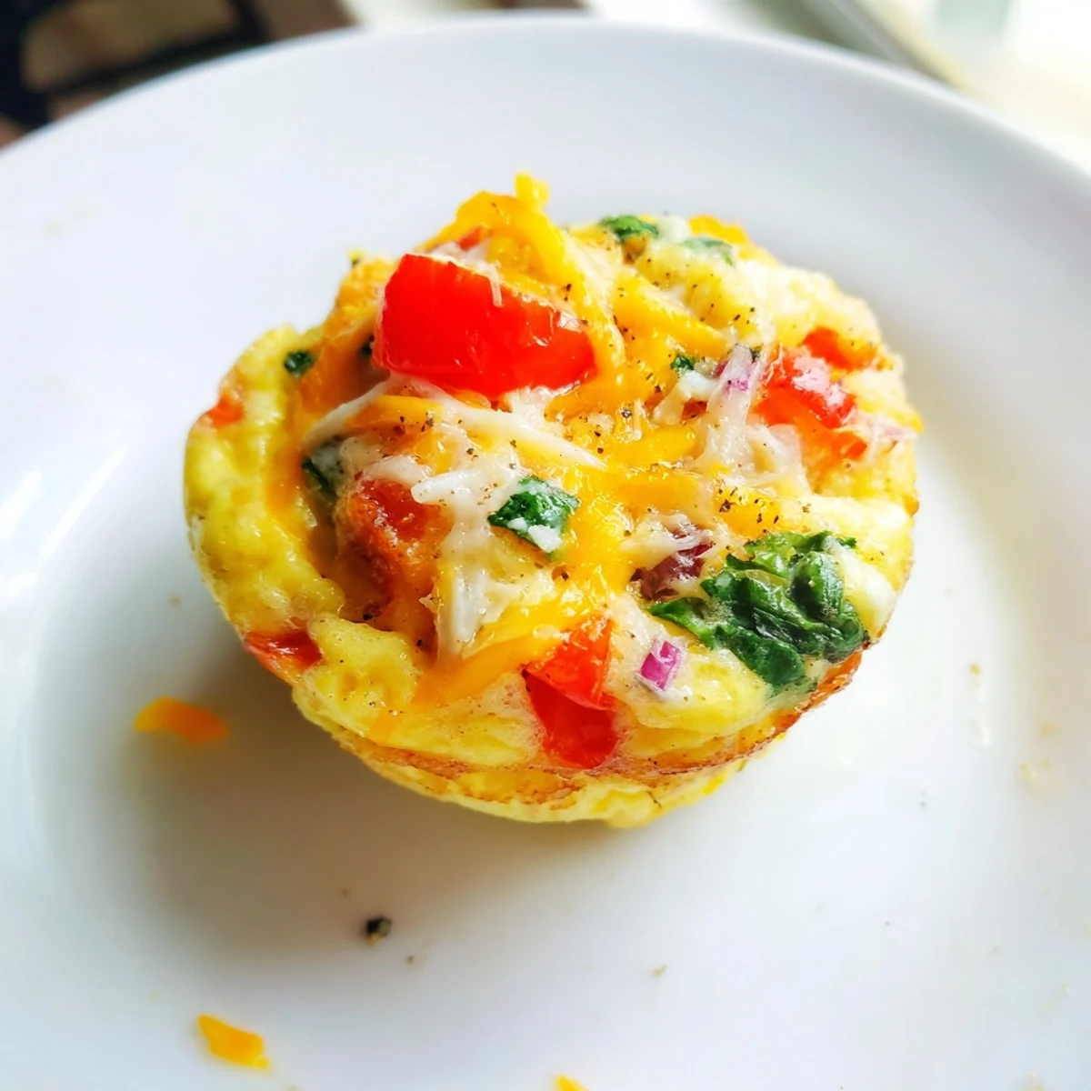 Savory Best Frittata Egg Muffins served warm on a plate with a side of fresh avocado slices.