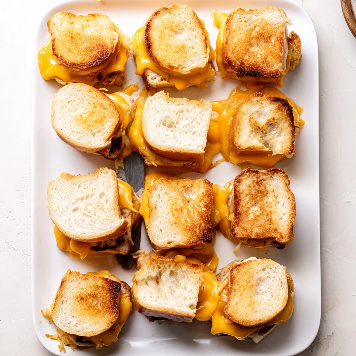 Sweet Hawaiian rolls stuffed with melted cheddar cheese, baked until golden and crispy