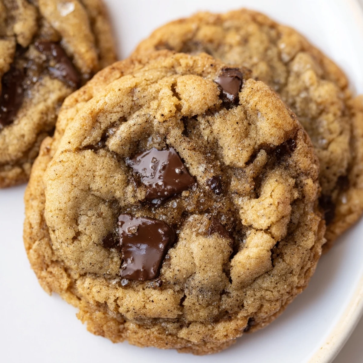 Soft chewy Vietnamese cinnamon chocolate chip cookies cooling on a wire rack with golden edges