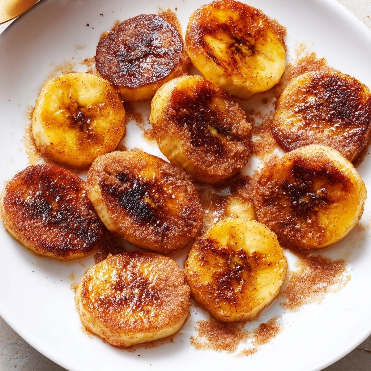 Delicious pan fried cinnamon bananas cooked to perfection with brown sugar and melted butter
