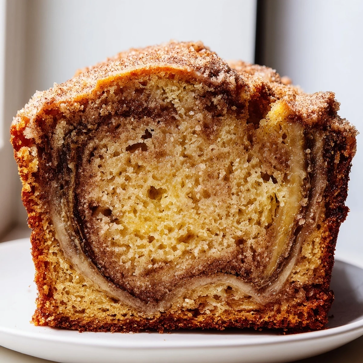 Cinnamon Sugar Swirl Banana Bread