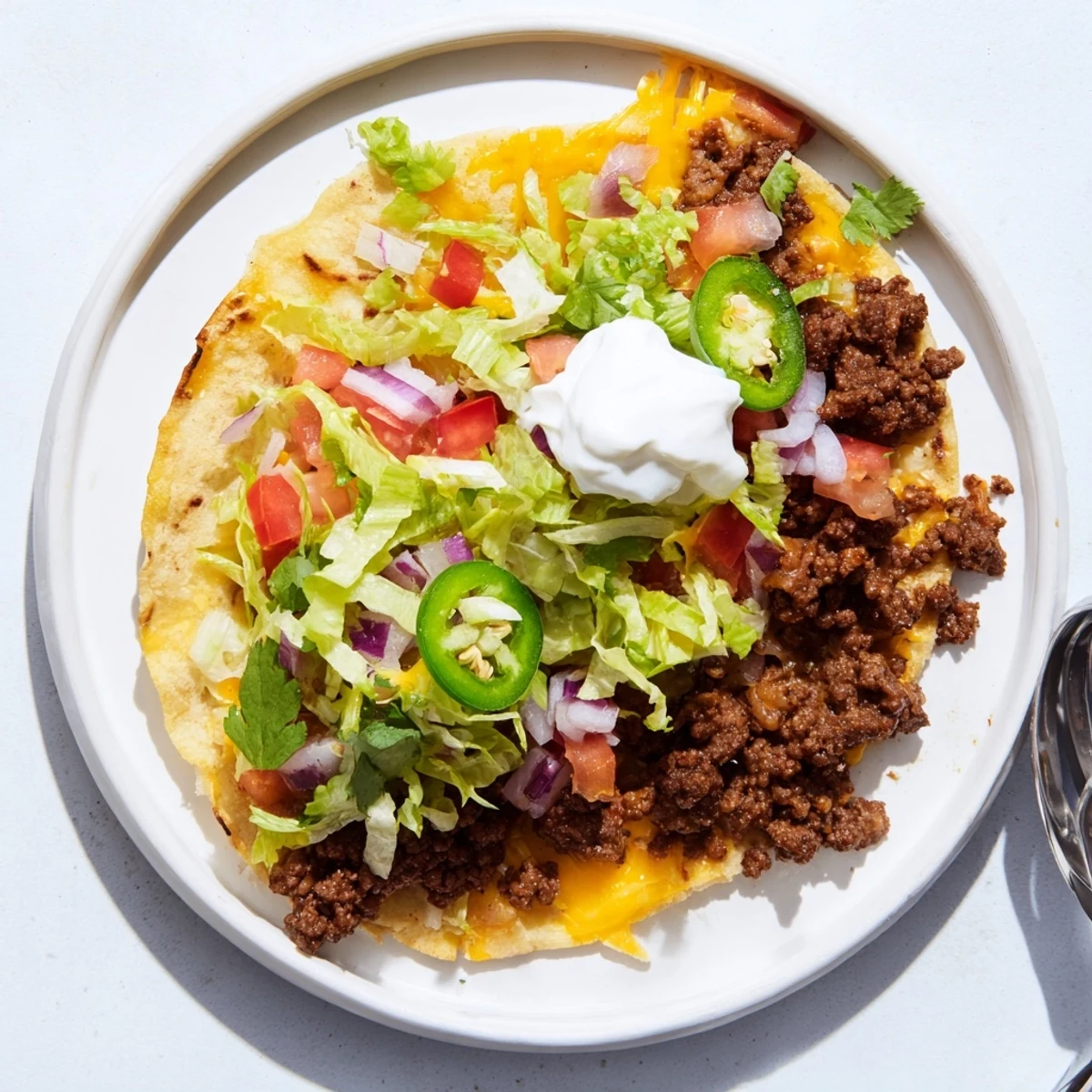 Juicy smashed beef patties sizzle on a griddle topped with melted cheese and fresh toppings