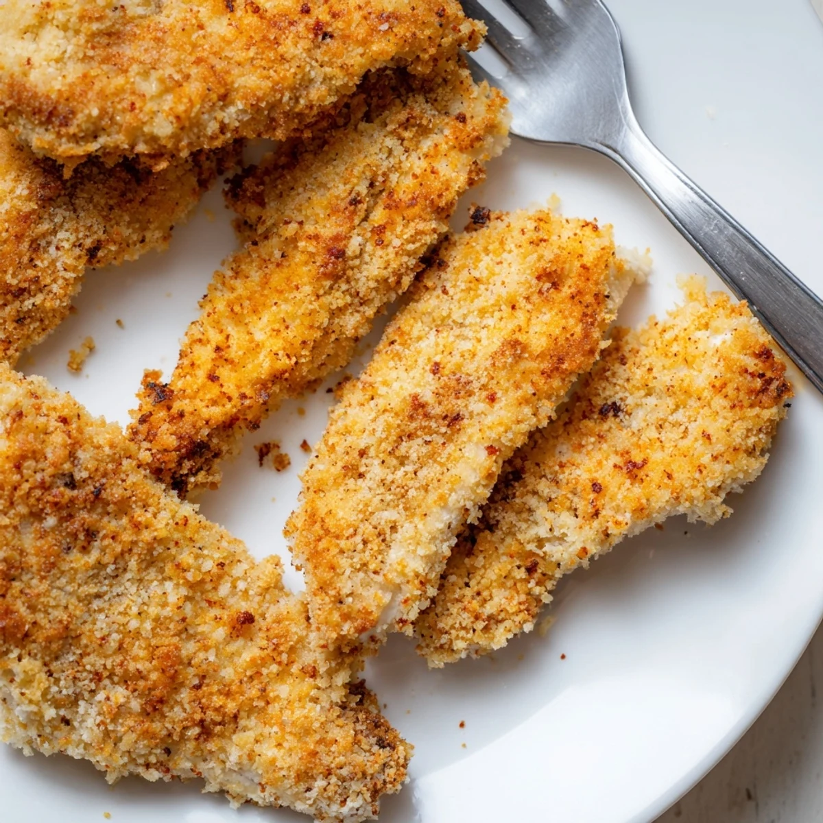 Juicy homemade air fryer chicken tenders arranged with dipping sauce for easy family dinner