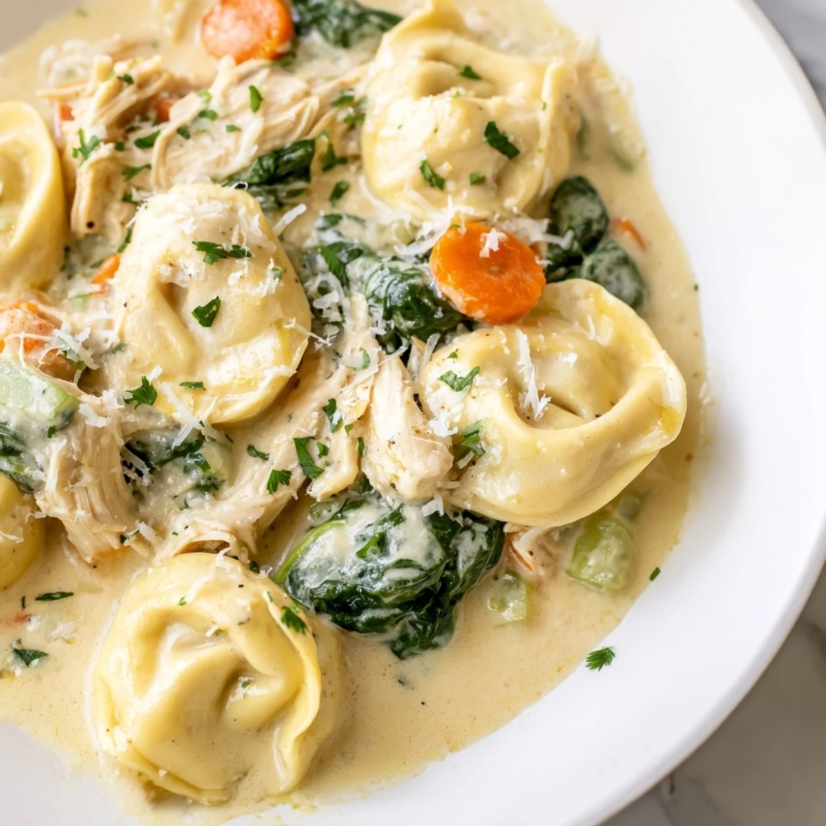 Crockpot Chicken Tortellini