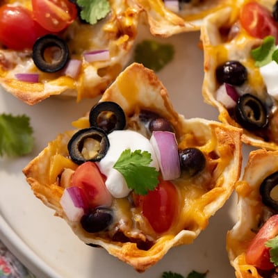 Cheesy Nacho Cups Game Day Snack