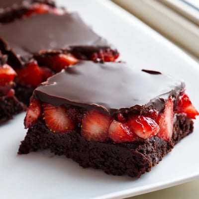 Chocolate Strawberry Brownies