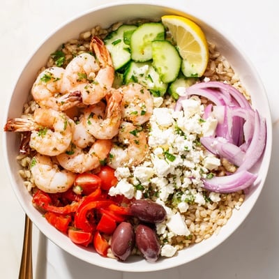 Greek Shrimp Mediterranean Bowl