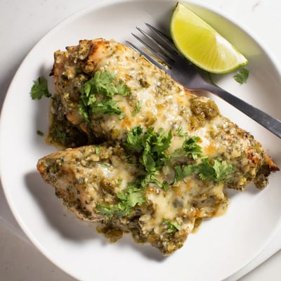 Cheesy Grilled Salsa Verde Chicken