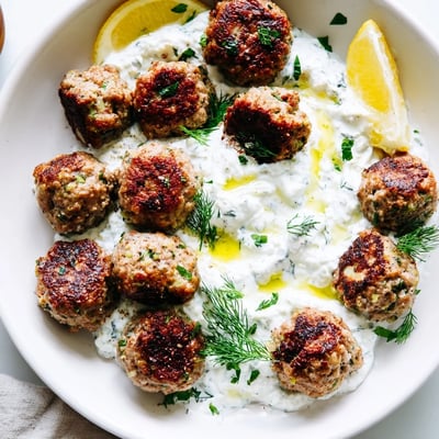 Greek Turkey Meatballs With Tzatziki
